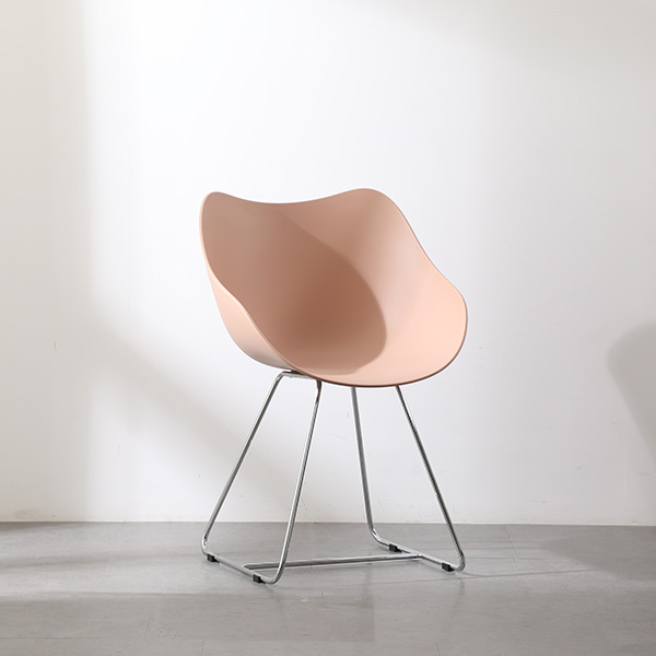 Steel Timber Fusion Series Cantilever Shell Dining Chair
