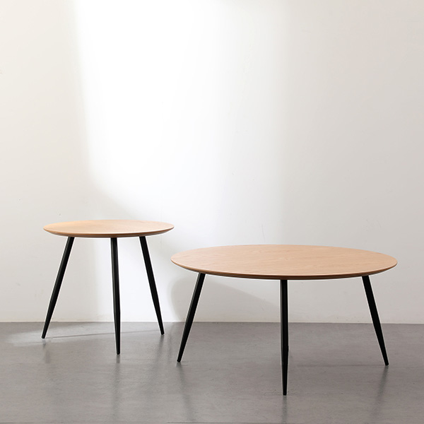 2 Sizes Combination Tripod Metal Leg Round Coffee Side Table