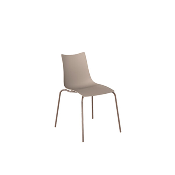 Slim Metal Leg Integrally Molded Polymer Shell Dining Chair