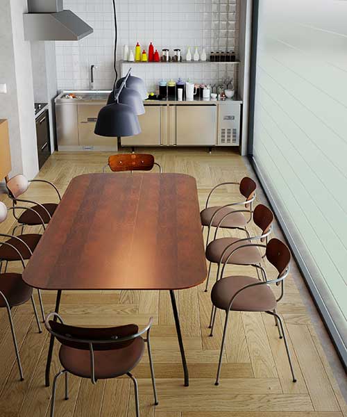 Steel and Wood Fusion Series chair