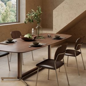 Contemporary Wood‑Back PU Leather Dining Chair